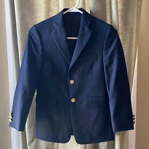 Boys Navy Blue suit coat- worn once!  Excellent condition!